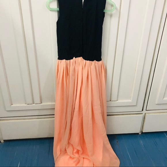 Peach black prom dress - Picture 7 of 7